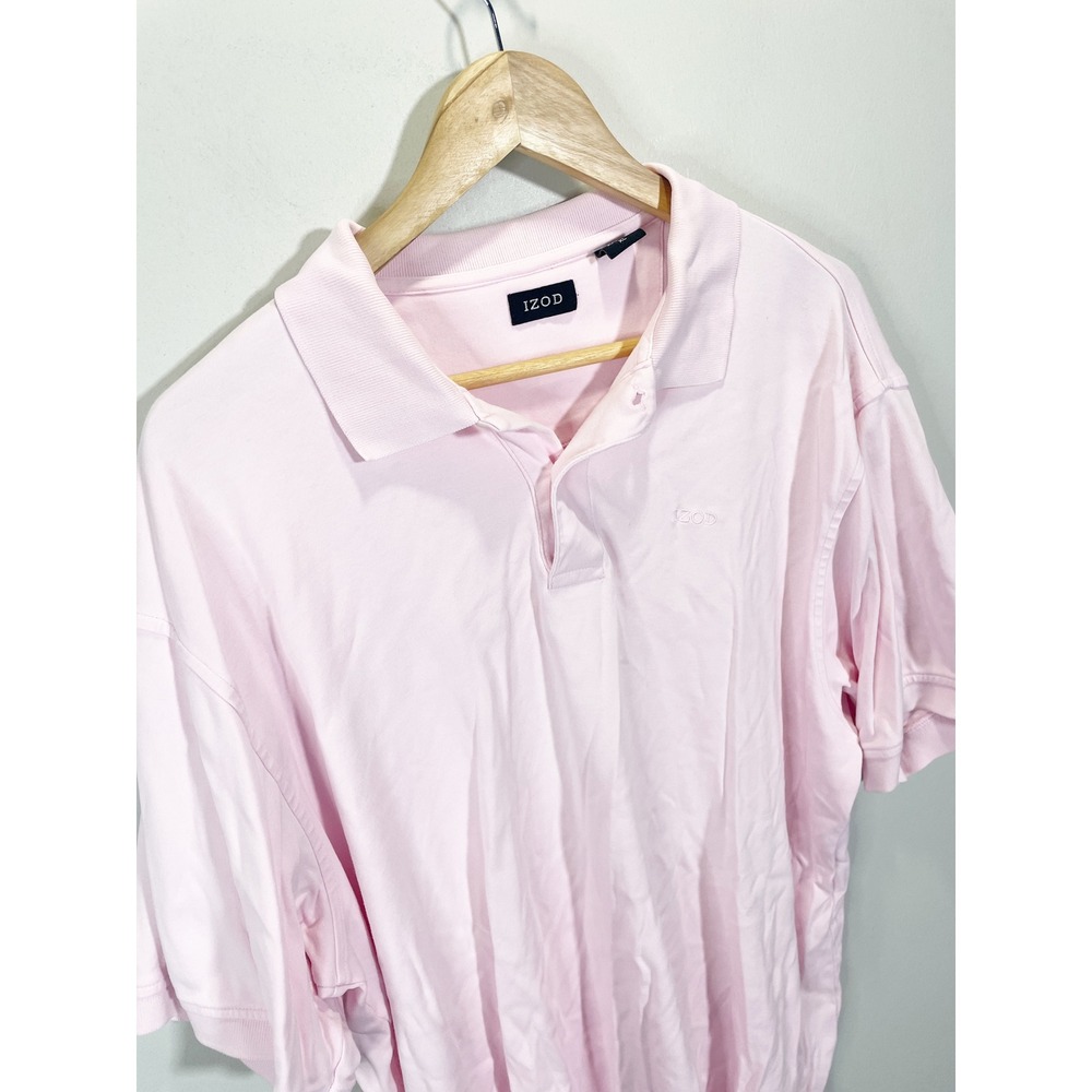 IZOD Polo Shirt Mens XL Pink Short Sleeve Cotton Classic Casual Preppy Golf